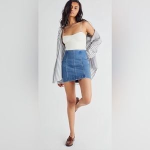 Free People Modern Femme Denim Skirt (size 0)